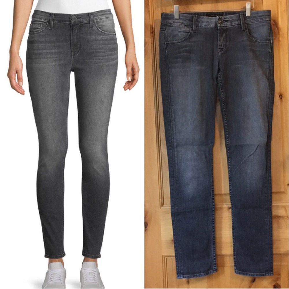 HUDSON 5-Pocket Mid Rise Gray Skinny Jeans EUC 28
